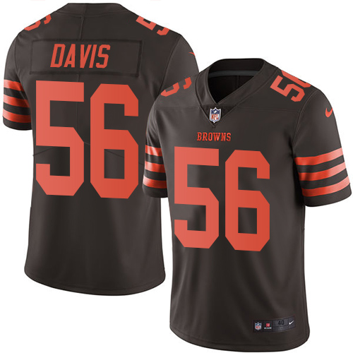 Men's Elite DeMario Davis Nike Jersey Brown - #56 Rush NFL Cleveland Browns